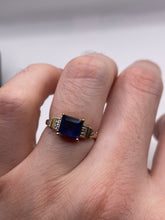 Load image into Gallery viewer, 9ct gold iolite and zircon ring
