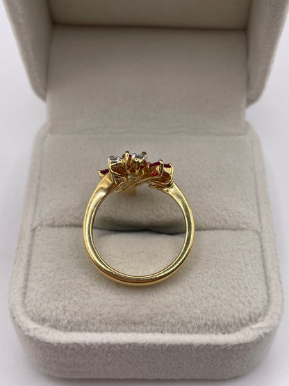 18ct gold ruby and diamond ring