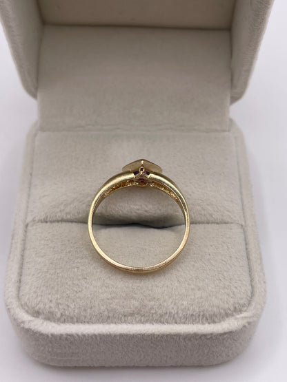 9ct gold amethyst ring
