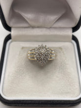 Load image into Gallery viewer, 9ct gold diamond cluster ring
