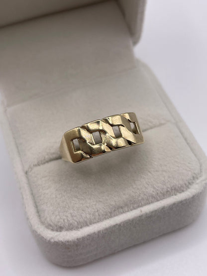 9ct gold link ring