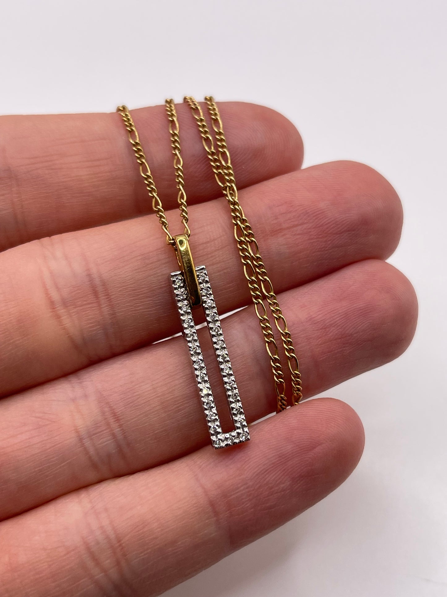 14ct gold diamond necklace