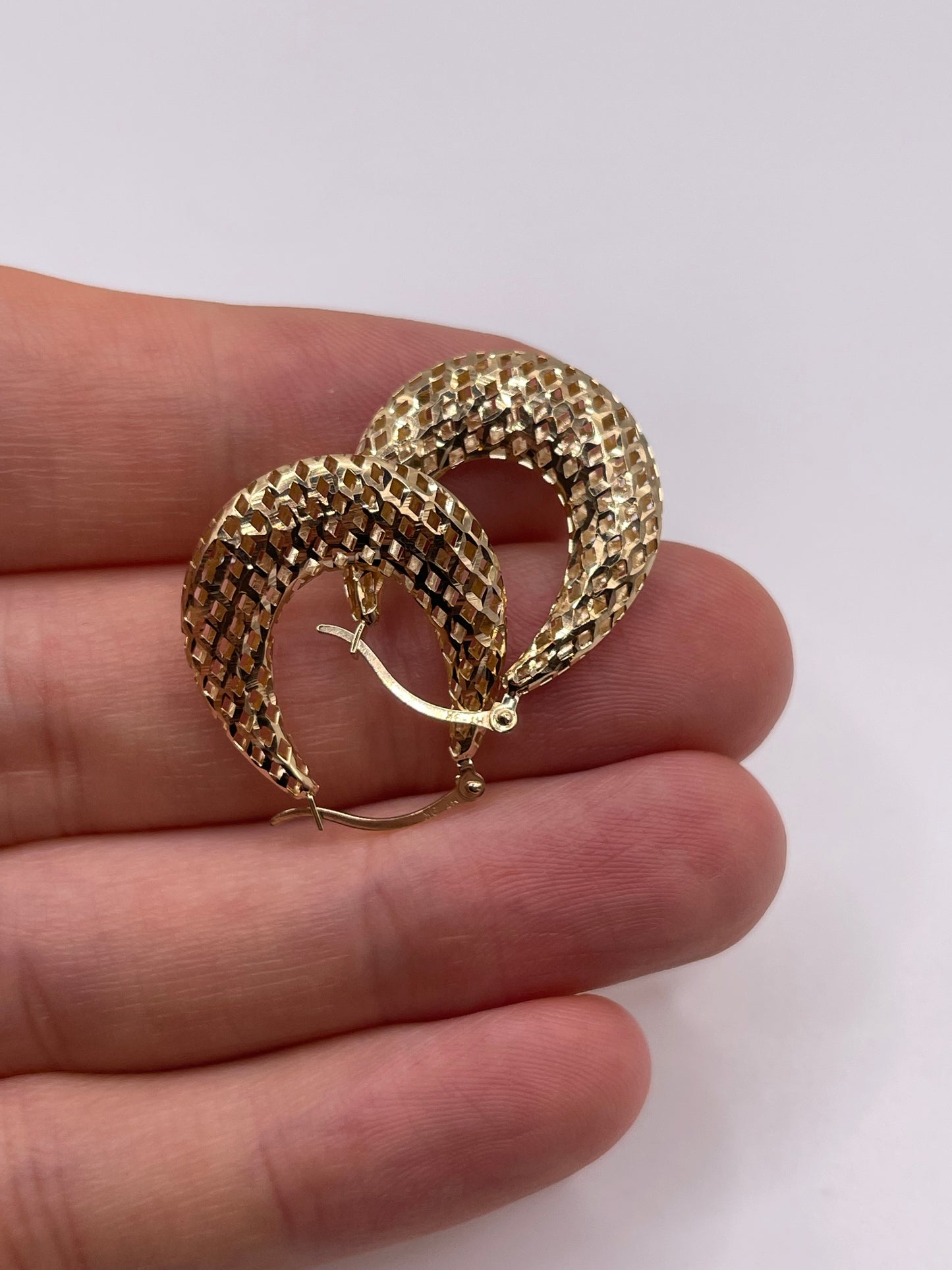 9ct gold creole earrings
