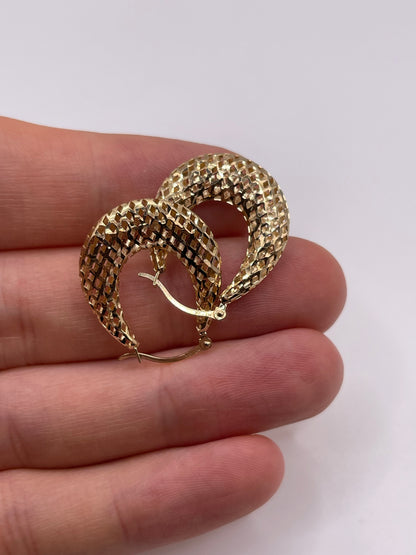 9ct gold creole earrings