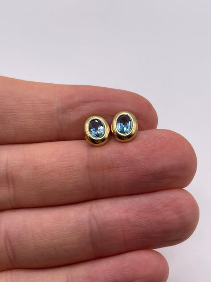 9ct gold topaz earrings