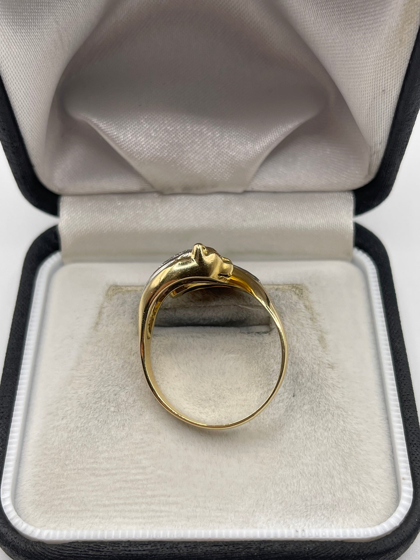 18ct gold ruby and diamond double panther ring