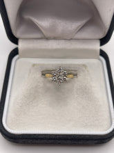 Load image into Gallery viewer, 18ct gold 50 point diamond cluster ring
