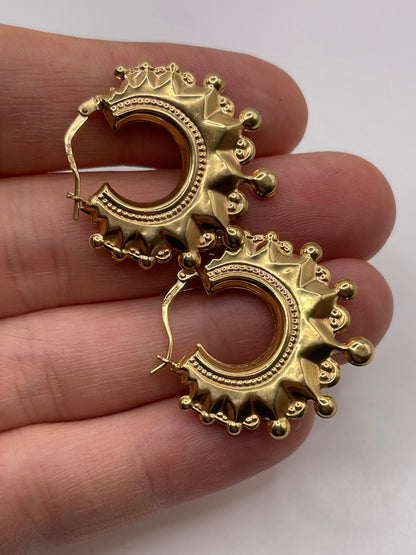 9ct gold creole earrings