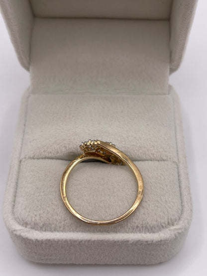 9ct gold diamond cluster ring