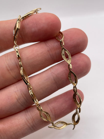 9ct gold diamond bracelet