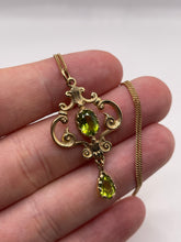 Load image into Gallery viewer, 9ct gold peridot necklace
