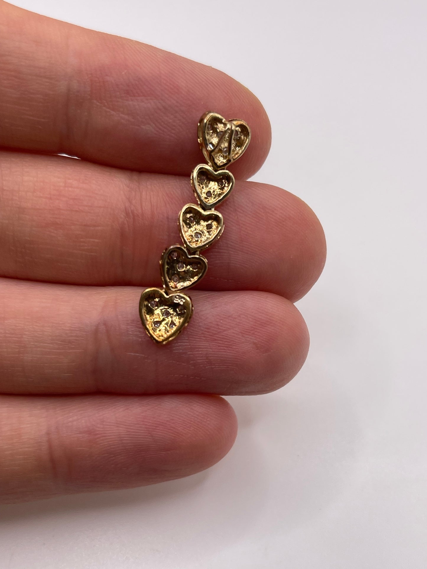 9ct gold diamond cluster pendant