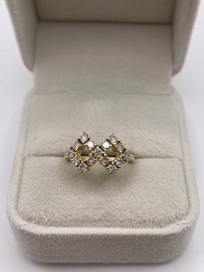 18ct gold diamond cluster ring