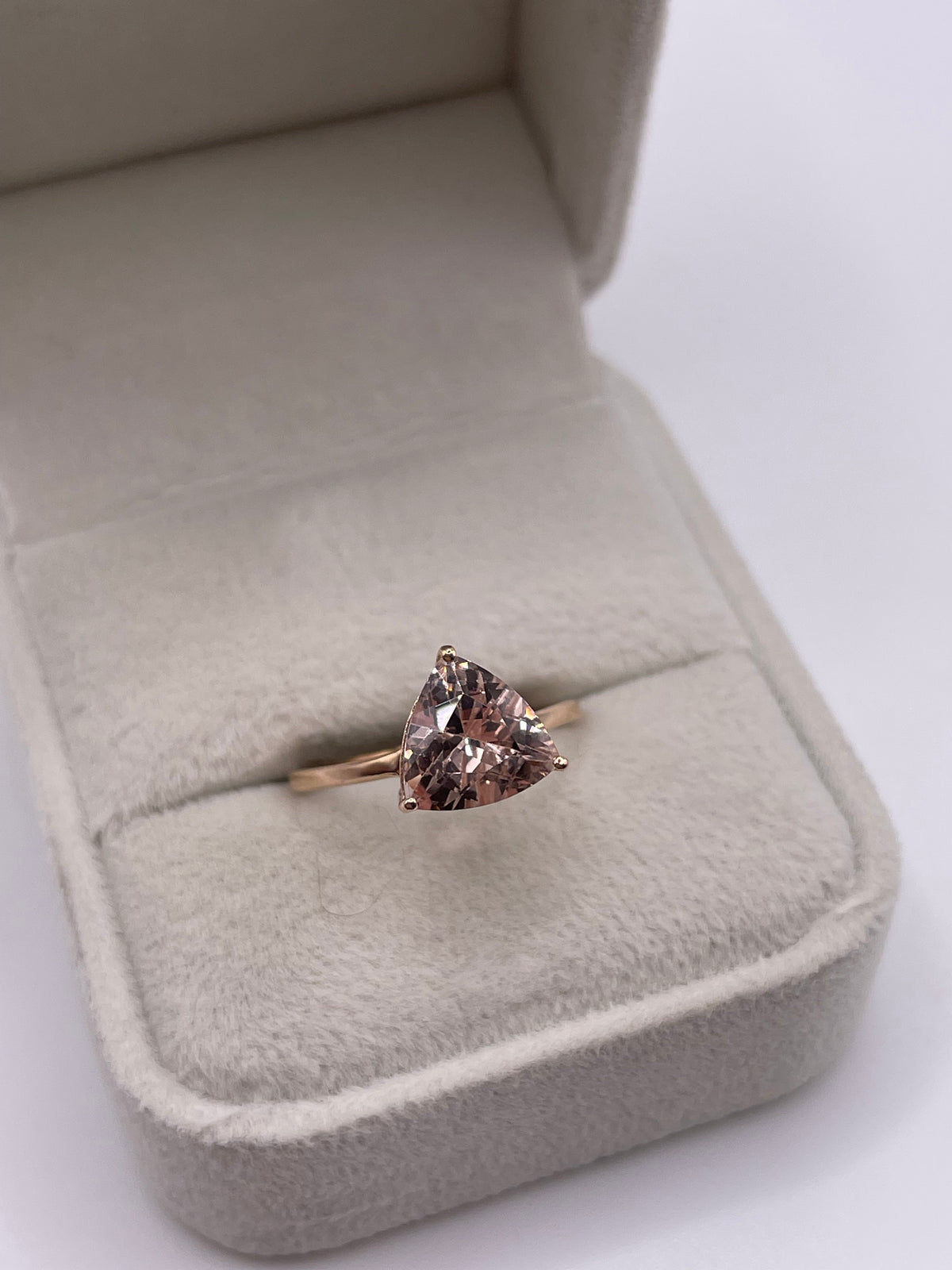 9ct rose gold morganite ring