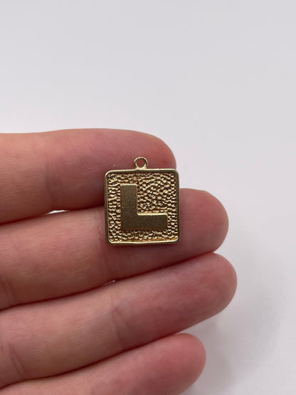 9ct gold learners plate charm