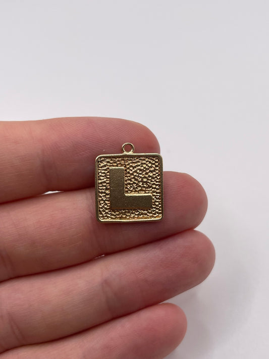 9ct gold learners plate charm