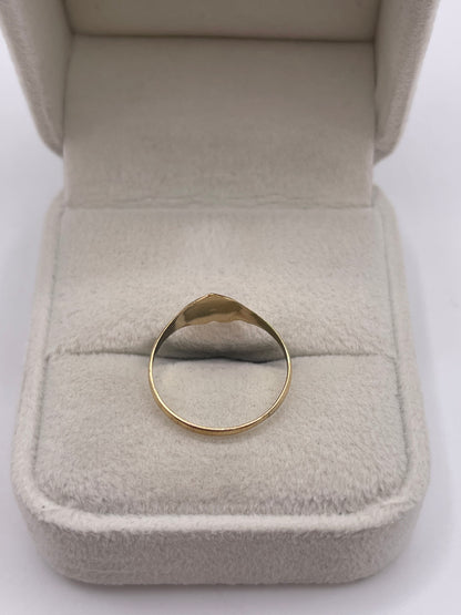 9ct gold heart signet ring