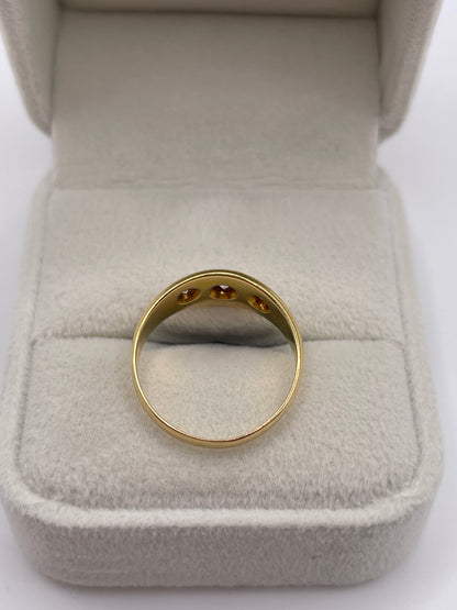 18ct gold diamond gypsy ring