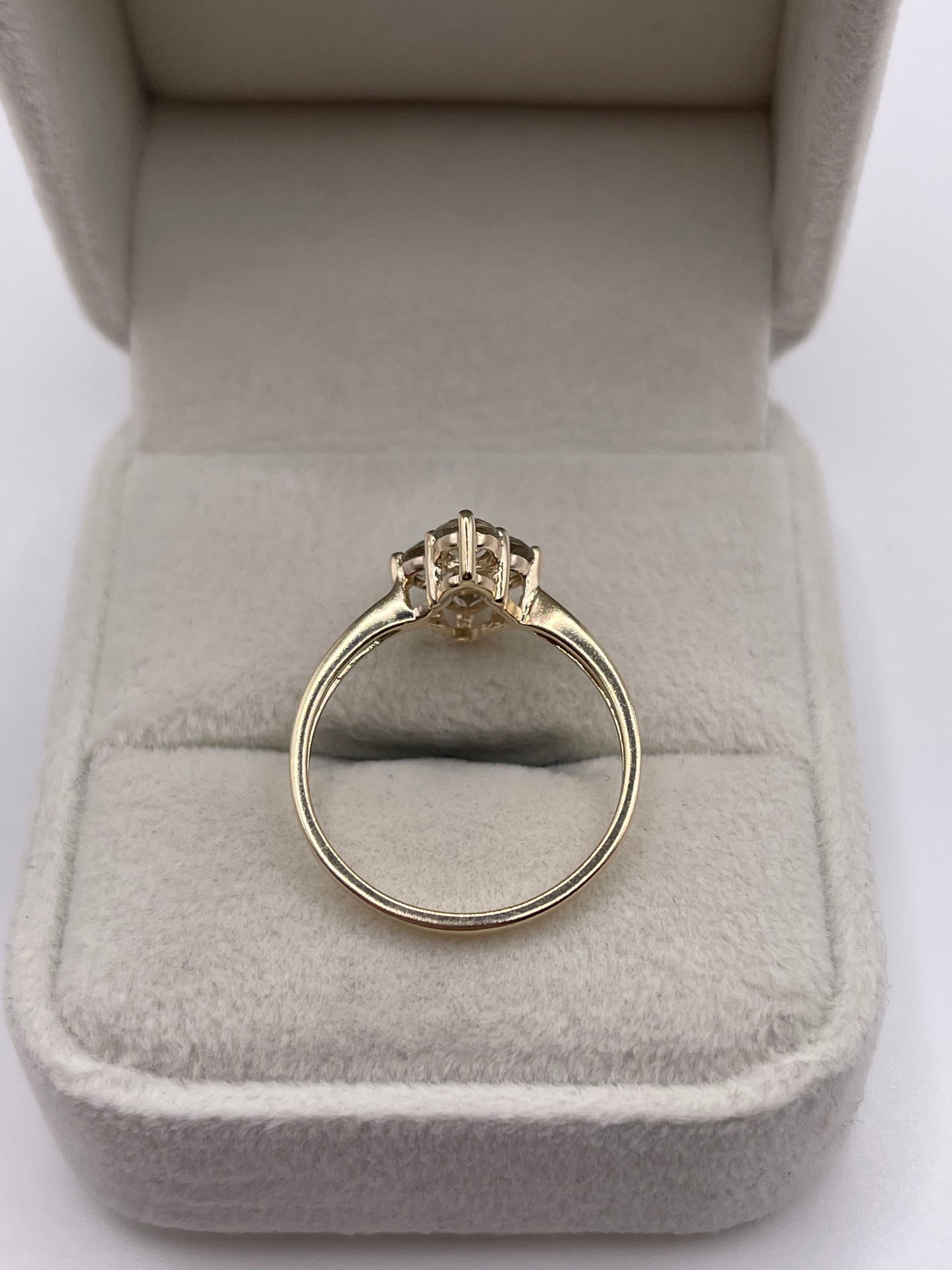 9ct gold quartz cluster ring