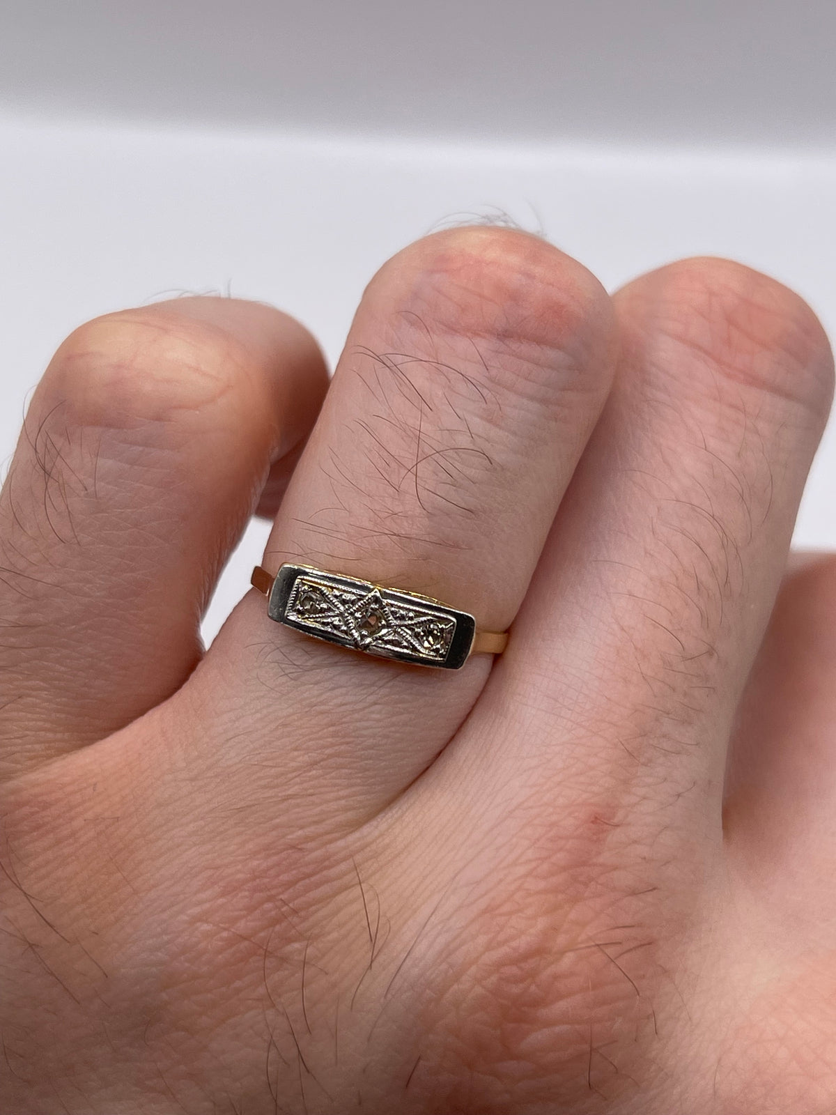 18ct gold platinum diamond ring