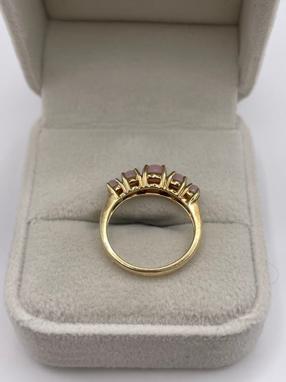 9ct gold pink opal ring