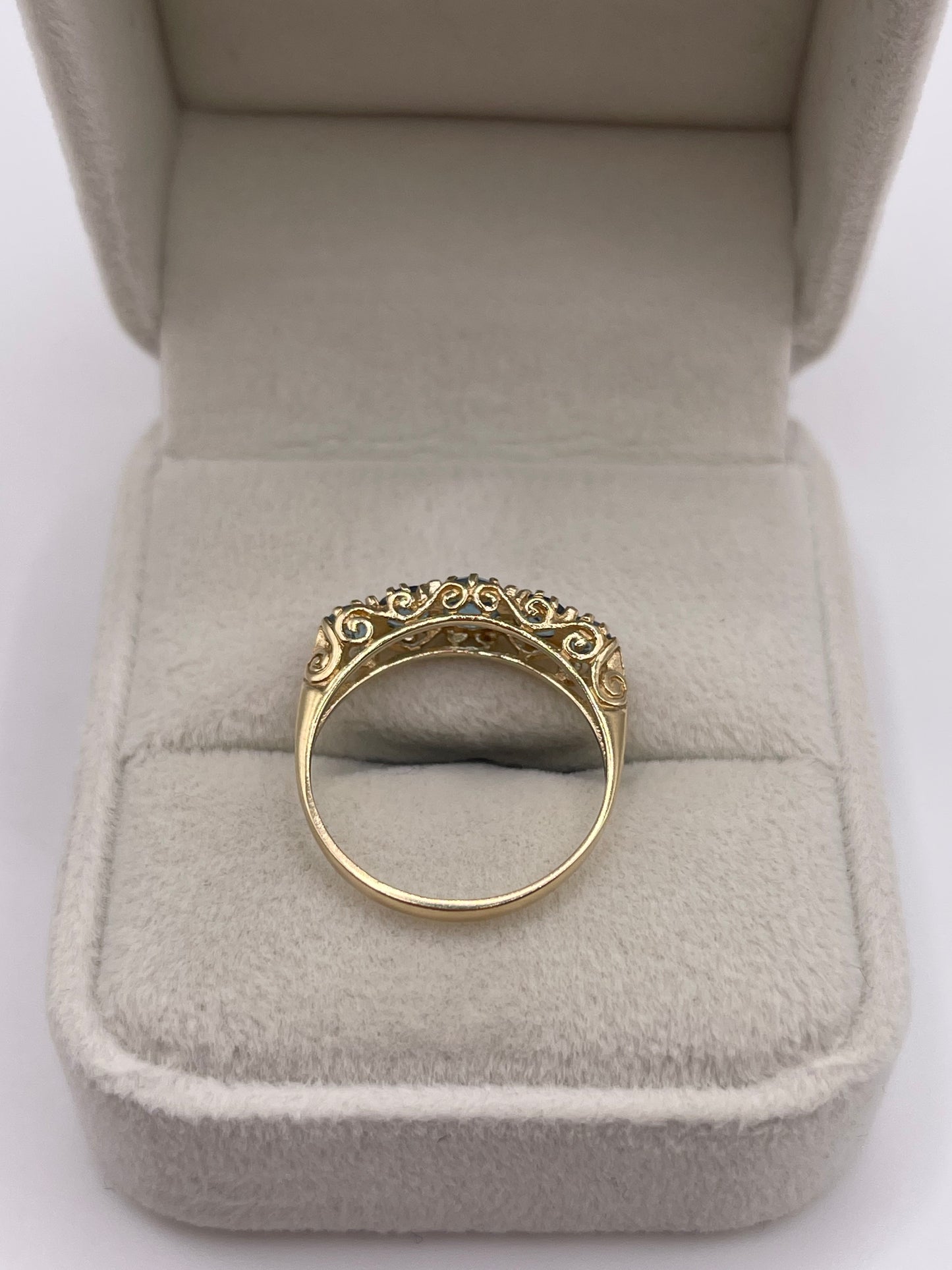 9ct gold blue topaz ring
