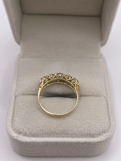 9ct gold blue topaz ring