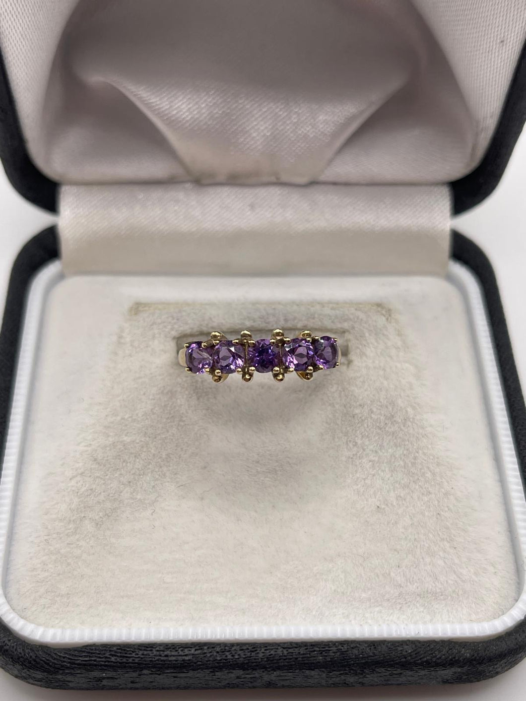 9ct gold amethyst ring