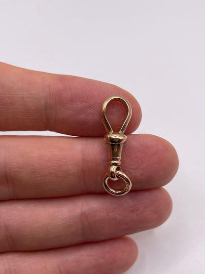 9ct rose gold dog clip 23