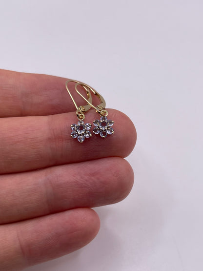 9ct gold tanzanite earrings