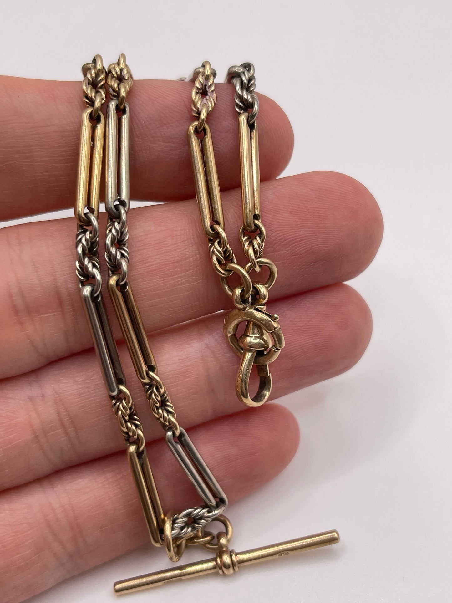 9ct two tone gold chain 180