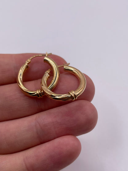 9ct gold creole earrings