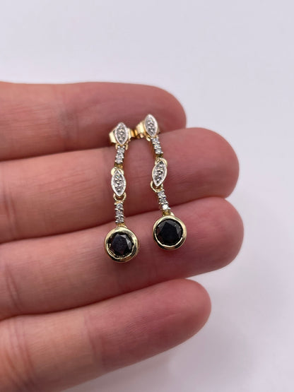 9ct gold diamond earrings
