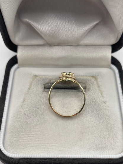 9ct gold blue topaz ring