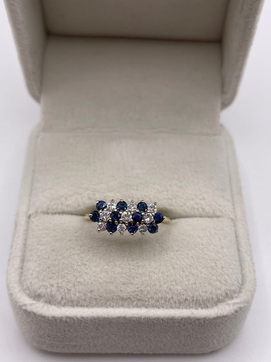 18ct gold sapphire and diamond ring