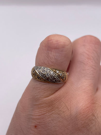 9ct gold diamond cluster ring