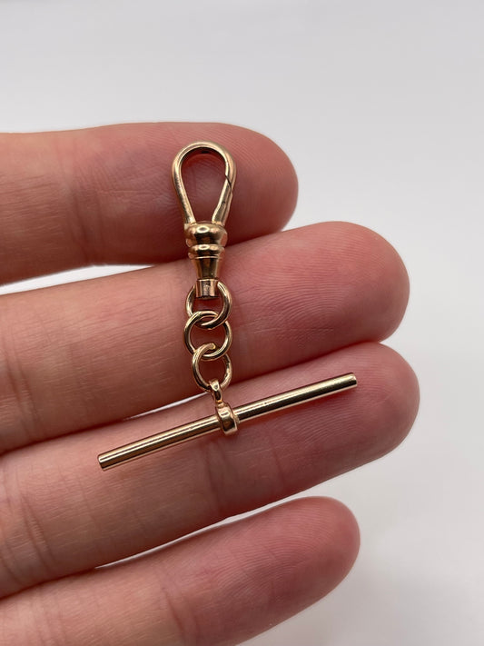 9ct rose gold T bar extender