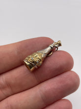 Load image into Gallery viewer, 9ct two tone diamond champagne bottle charm
