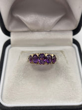 Load image into Gallery viewer, 9ct gold amethyst ring
