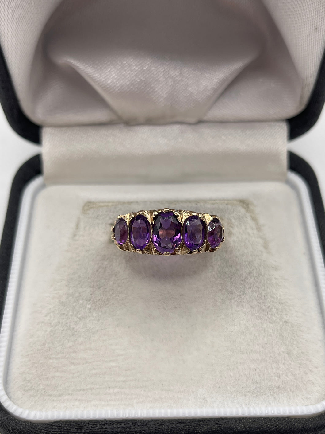 9ct gold amethyst ring