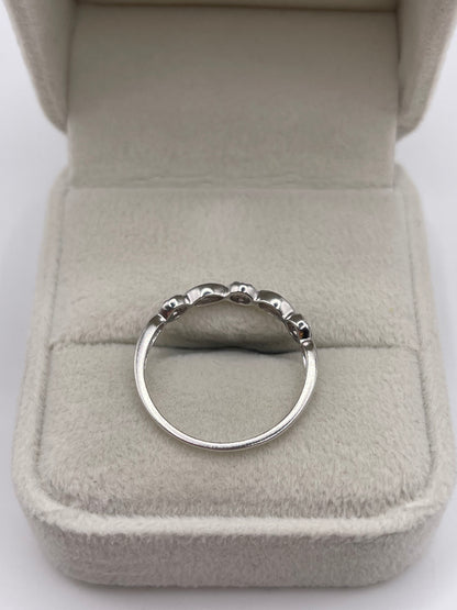 9ct white gold diamond cluster ring