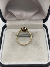 Load image into Gallery viewer, 9ct gold amethyst cluster ring
