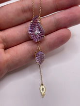 Load image into Gallery viewer, Glenn Lehrer 9ct gold amethyst and diamond necklace
