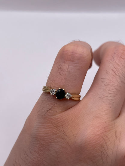 9ct gold sapphire and diamond ring