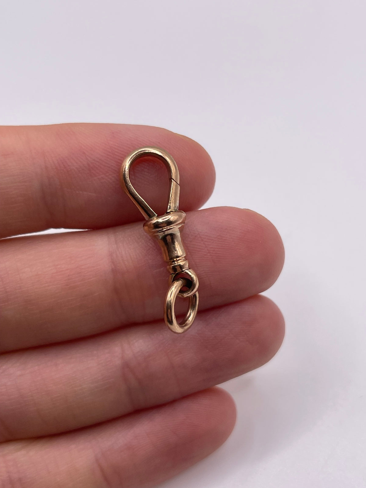 9ct rose gold dog clip 1