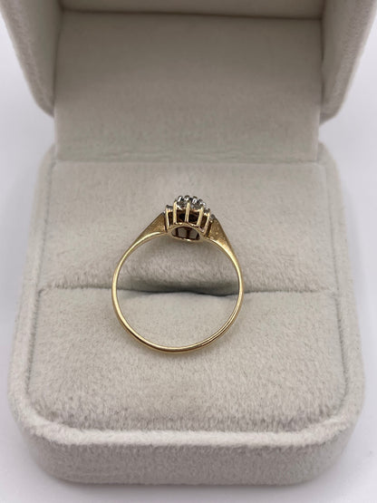 9ct gold sapphire and diamond ring