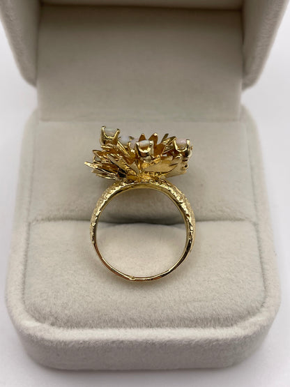 14ct gold opal cluster ring