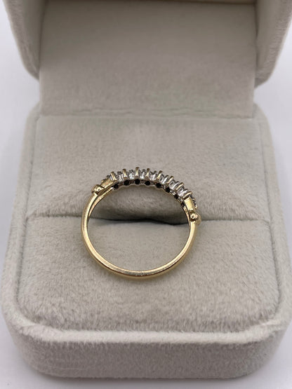 9ct gold diamond cluster ring
