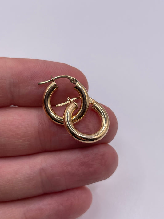 9ct gold creole earrings