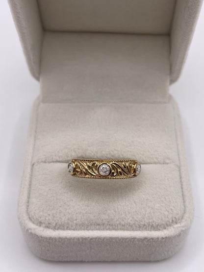 9ct gold diamond ring